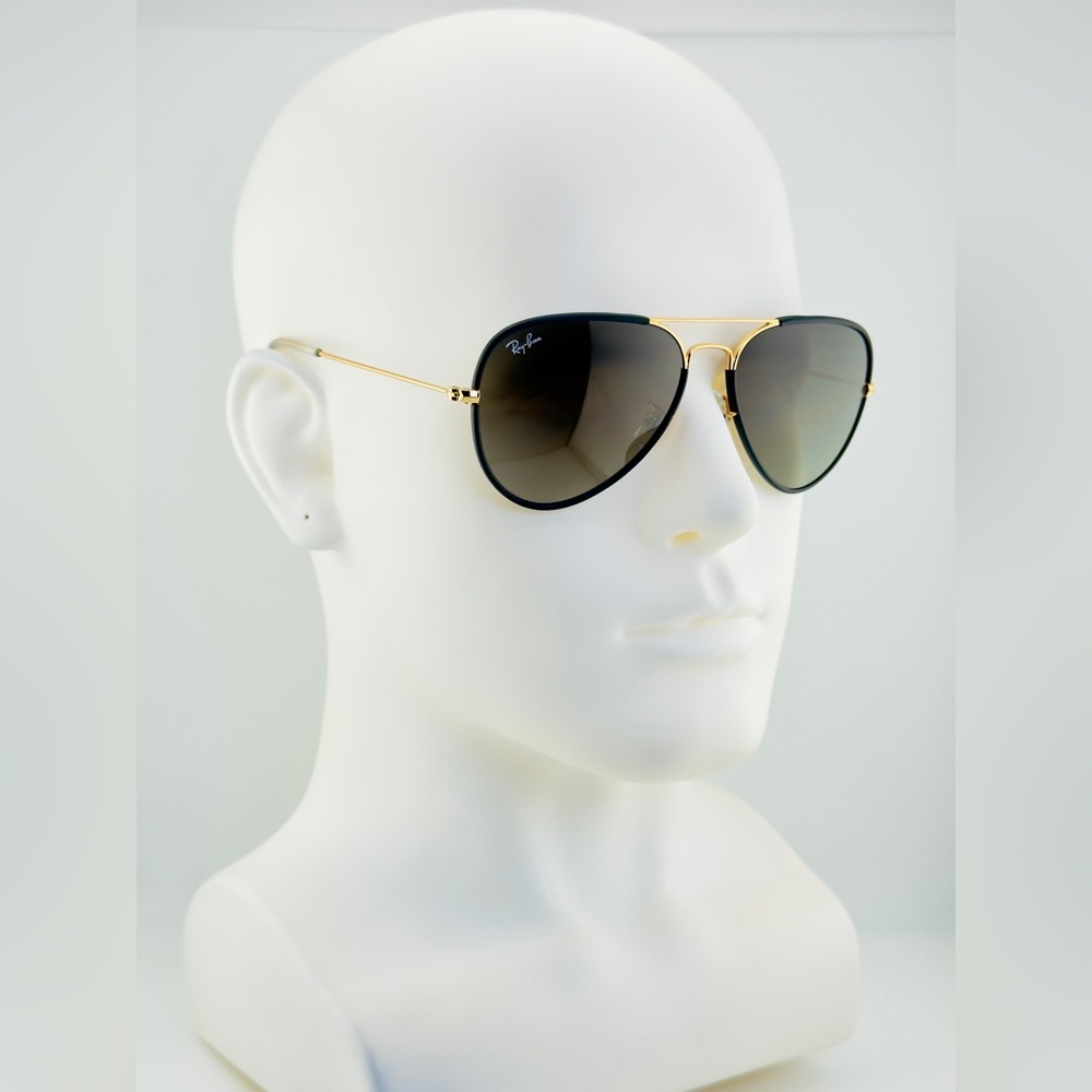 Ray-Ban Aviator Full Color Legend Sunglasses RB3025JM Black&Gold with Gray Lens